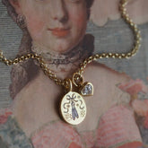 Artful Shine β 18K Gold Inlaid Zircon Pattern Design Necklace