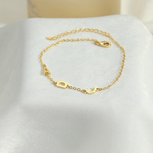 Custom Name Braided Bracelet – Personalised Minimalist Style - Argesteel