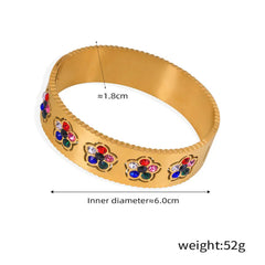 Floral Grace – 18K Gold Classic Flower Diamond Bracelet