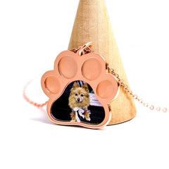 Pet memorial necklace with kitten pendant in sterling silver