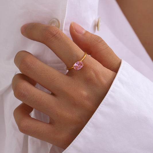 18K Gold Fresh & Cute Gemstone Ring for Women - Argesteel
