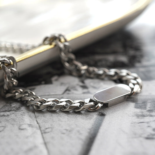 Custom Lettering Thick Bracelet for Women - Argesteel