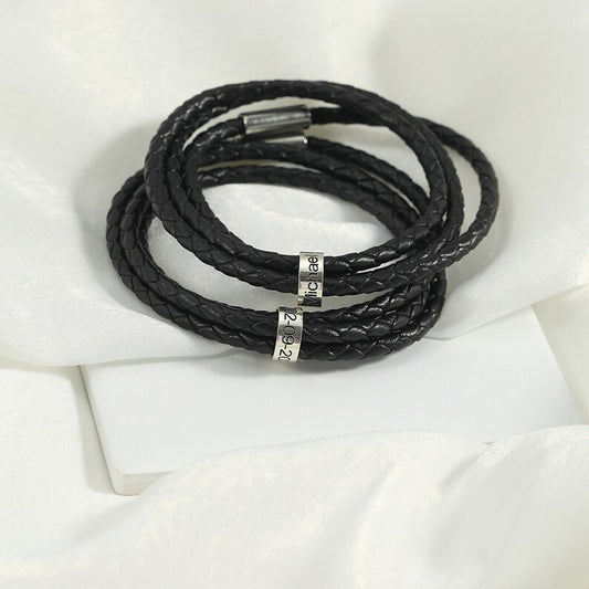 Multi-Layer Braided Customizable Name Bracelet - Argesteel