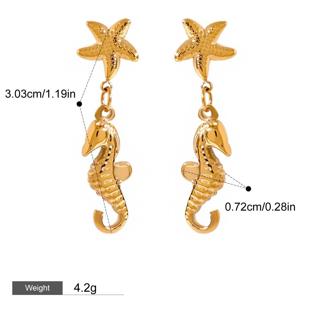 Seahorse Earrings for Women - Argesteel