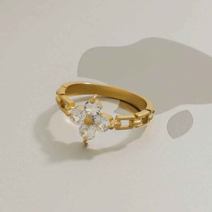 Flower & Butterfly Rings β 18K Gold Gemstone Elegant Nature-Inspired Design