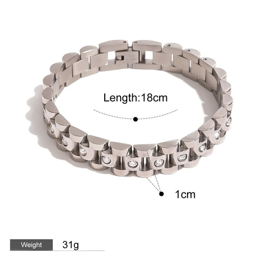 Watchband Crystal Bracelet for Women - Argesteel