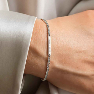 Custom Name Bracelet in 925 Sterling Silver - Personalized Light Luxury Design