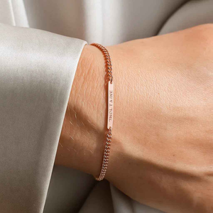 Custom Name Bracelet in 925 Sterling Silver - Personalized Light Luxury Design