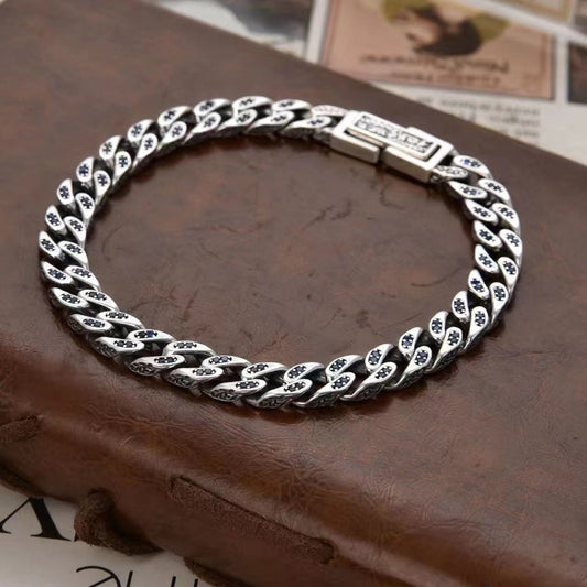 Cuban Chain Diamond Men's Bracelet - Argesteel