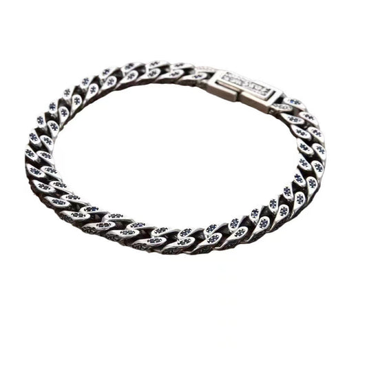 Cuban Chain Diamond Men's Bracelet - Argesteel