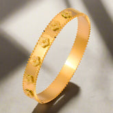 Elegant Floral Gemstone Bracelet in 18K Gold – Light Luxury Jewelry - Argesteel