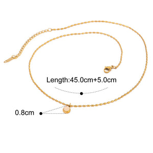 18K Gold Retro Gemstone Pendant Necklace for Women - Argesteel