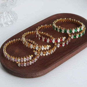 Celestia Gem Bracelet - Luxury 18K Gold with Dazzling Zircon Details