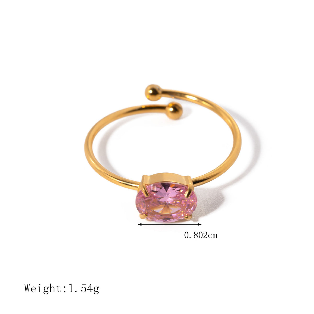 18K Gold Fresh & Cute Gemstone Ring for Women - Argesteel