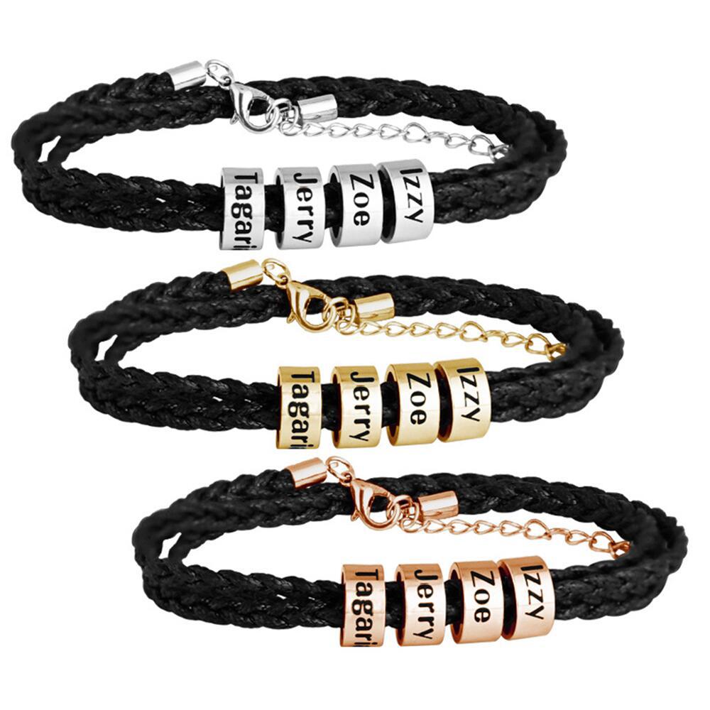 Multi-Layer Braided Customizable Name Bracelet - Argesteel