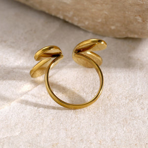 18K Gold Celeste Wing Open Butterfly Ring - Argesteel