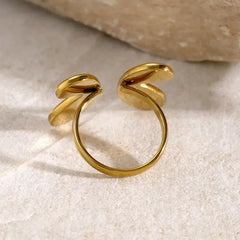 Celeste Wing 18K Gold Butterfly Ring - Open Design - Argesteel