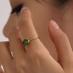 Fresh Bloom – 18K Gold Fresh and Cute Gemstone Design Ring