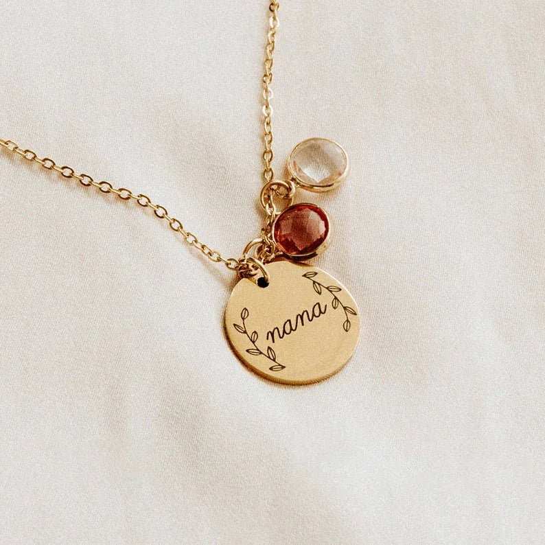 Birthstone Name Necklace – Copper Customizable Jewelry with Personalized Design - Argesteel