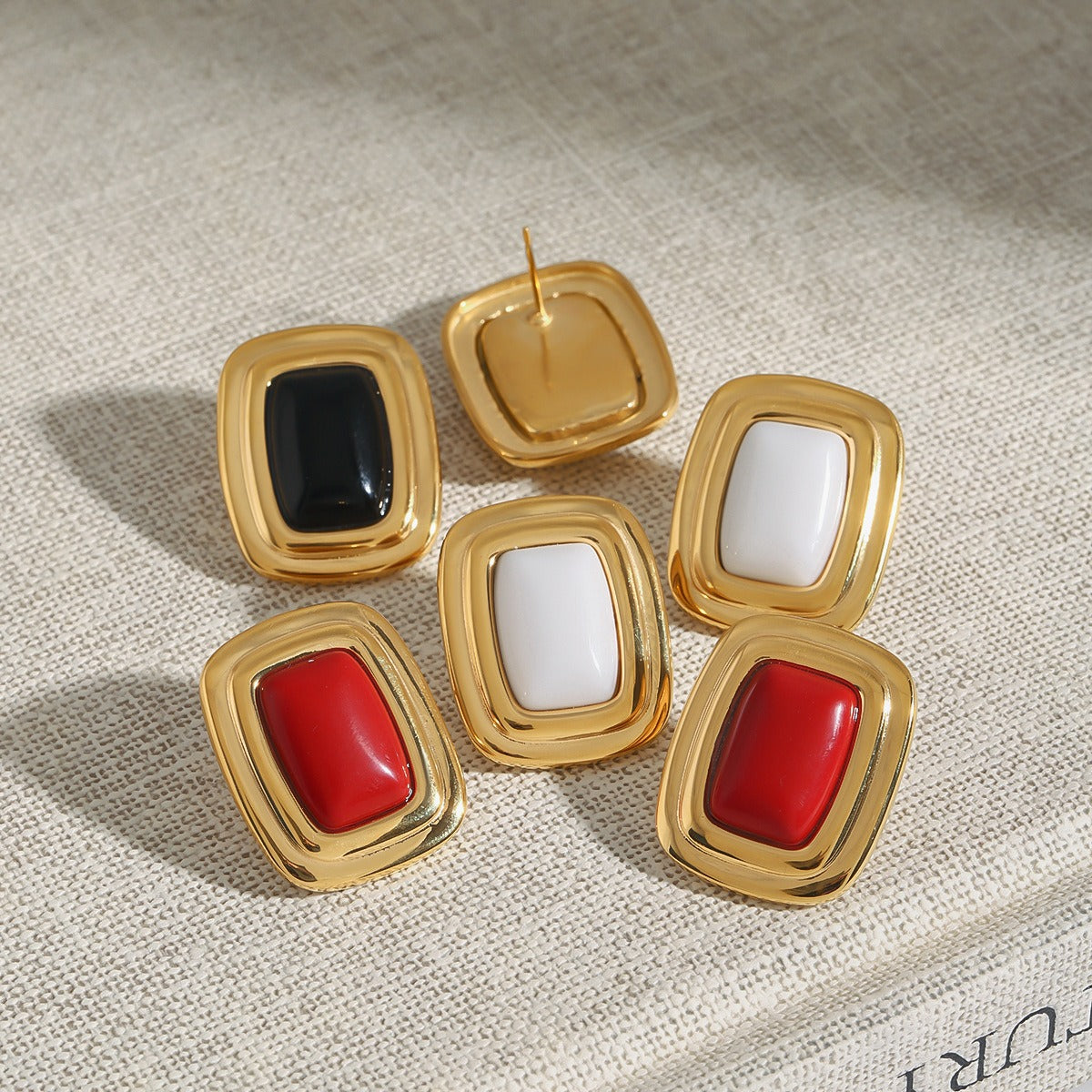 Geometric Rectangular Earrings for Women - Argesteel