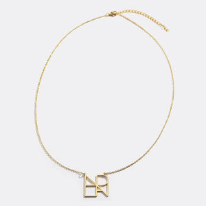 Custom Letter Combination Necklace Gold Plated – Argesteel