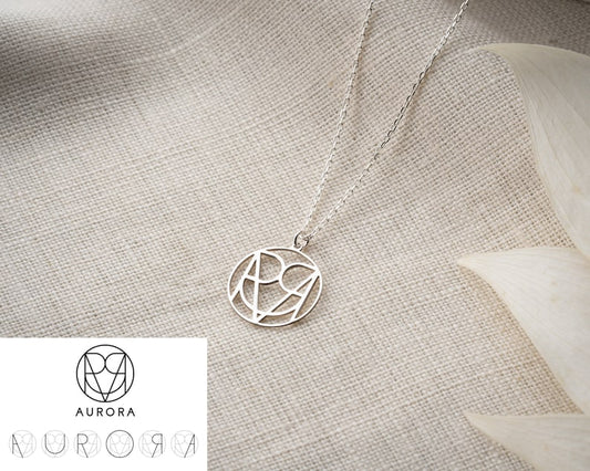 Customized Intertwined Initial Name Necklace - Argesteel