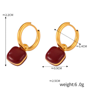 Geometric Gemstone Earrings for Women - Argesteel