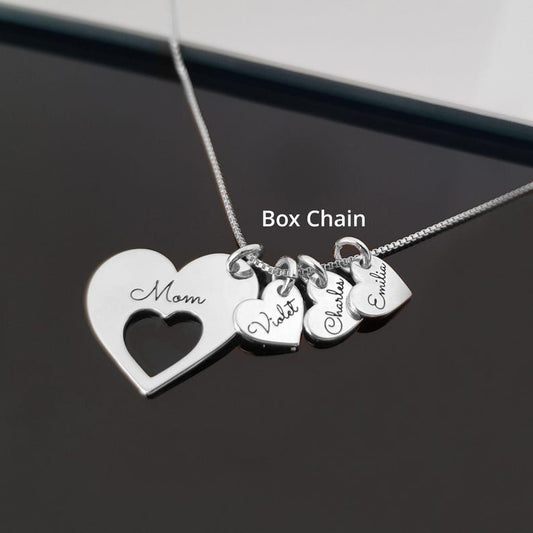 Love Heart Customizable Name Necklace for Women - Argesteel
