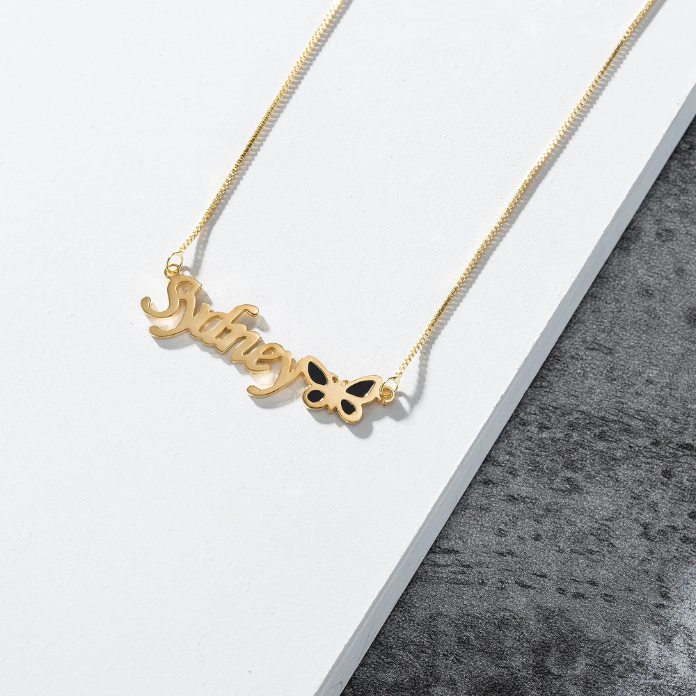 Butterfly Custom Name Necklace – Noble Dazzling 925 Sterling Silver - Argesteel