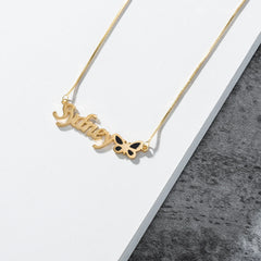 Butterfly Custom Name Necklace – Noble Dazzling 925 Sterling Silver - Argesteel