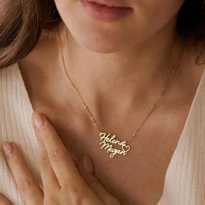 Hollow Heart Name Necklace β Customizable Silver 925 Romantic Gift