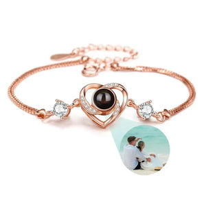 Lumiere Projection Bracelet β Heart Diamond with Hidden Message