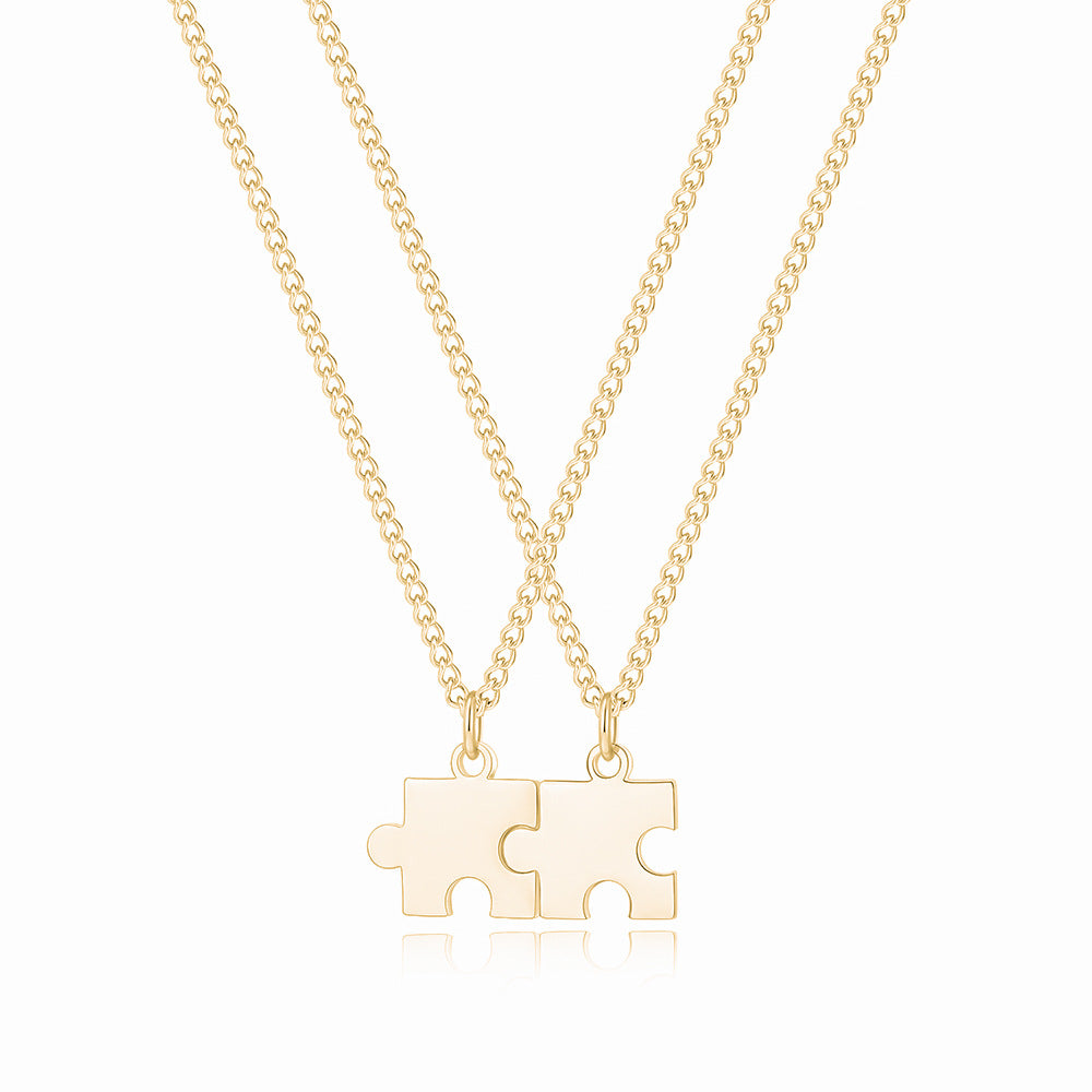 Custom Puzzle Piece Necklace – Engraved Personalized | Argesteel