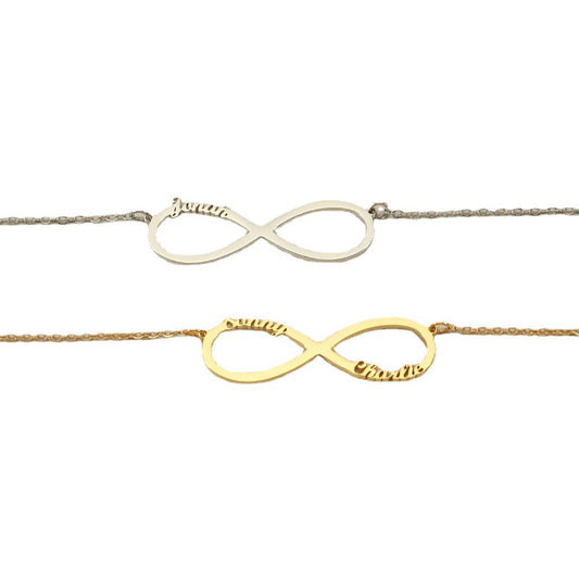 Infinity Loop Customizable Name Necklace for Women - Argesteel