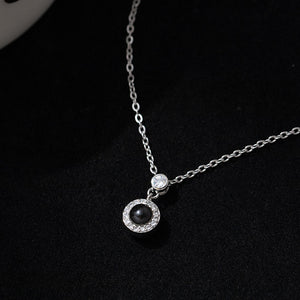 Round Diamond Projection Necklace - Argesteel