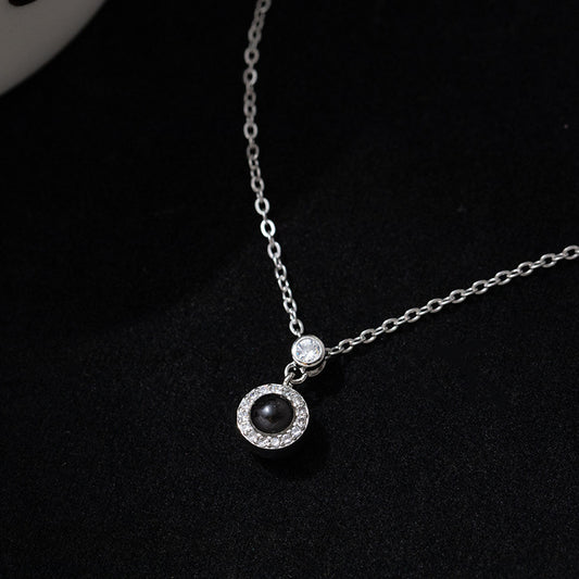 Round Diamond Projection Necklace - Argesteel