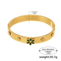 18K gold snowflake-shaped gemstone-inlaid exquisite and fashionable bracelet Bracelets