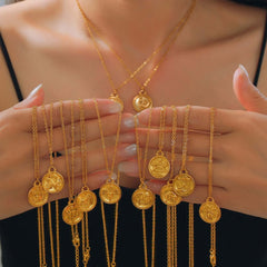 Celestia 18K Gold Zodiac Necklace – Elegant Constellation Pendant Necklaces