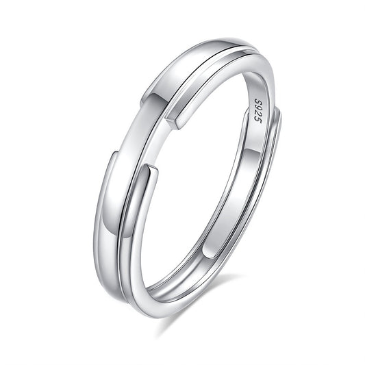 Zirconia Couple Ring – S925 Silver Plated His & Hers Set - Argesteel
