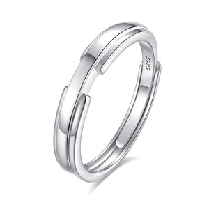 S925 Silver Diamond Couple Ring - Argesteel