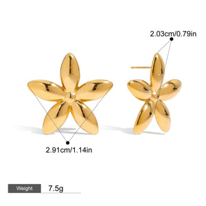 Five-Leaf Flower Earrings for Women - Argesteel