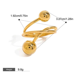 Geometric Spherical Ring in 18K Gold - Minimalist Modern Design for Unique Personal Style