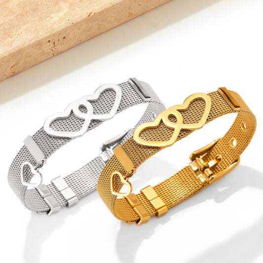 18K Gold Love Strap Bracelet for Women - Argesteel