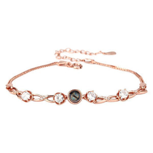 Customized Infinity Symbol Photo Projection Bracelet for Women - Argesteel