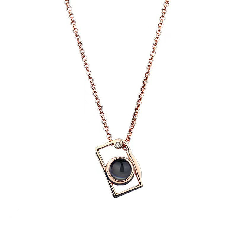 Hollow Camera Projection Necklace for Women - Argesteel