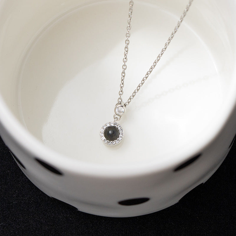 Round Diamond Projection Necklace - Argesteel