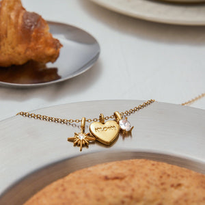 MOM Heart Butterfly Necklace – 18K Gold Plated Gift | Argesteel