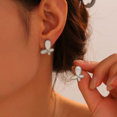 Celestia Flare โ 18K Gold Butterfly Gemstone Earrings