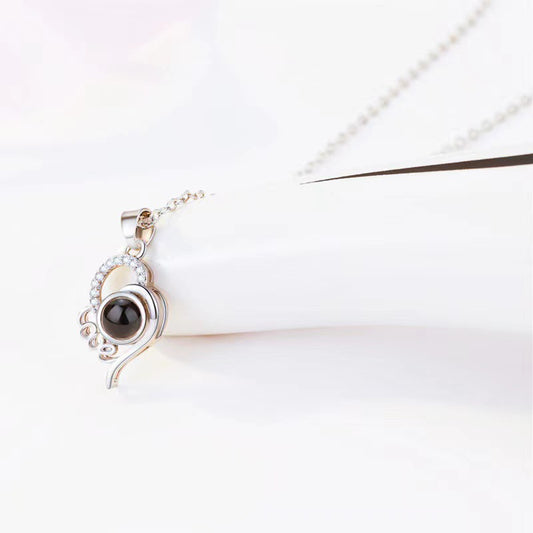 Heart Love Projection Necklace for Women - Argesteel