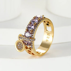 Royal Charm Ring β 925 Silver Gold-Plated Gemstone Elegance